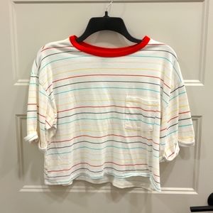 Striped Cropped Tee